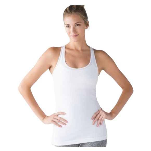lululemon athletica Tops - Lululemon White Cool Racerback Tank NEW